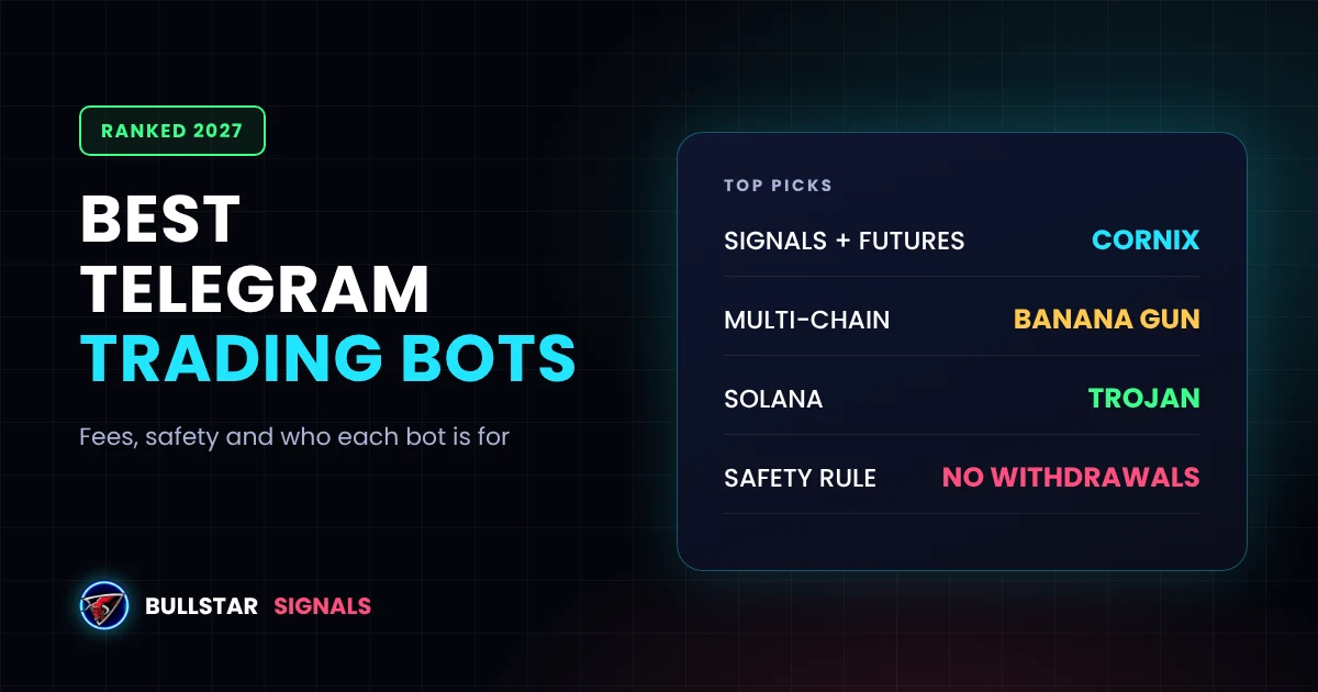 Best Telegram Crypto Trading Bots 2027 (Ranked by Fees and Safety)