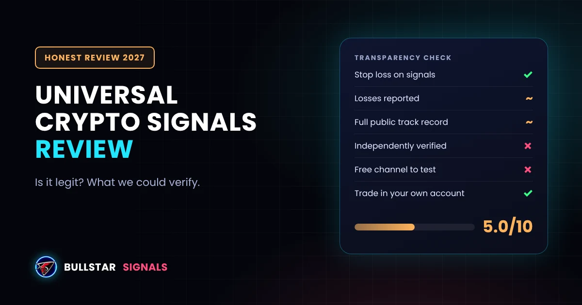 Universal Crypto Signals Review 2027: Is It Legit? (Prices & Results)