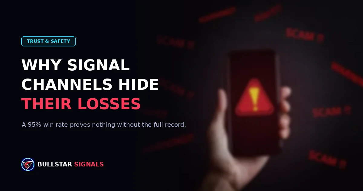 Why Telegram Signal Channels Hide Their Losses (And Why a 95% Win Rate Proves Nothing)