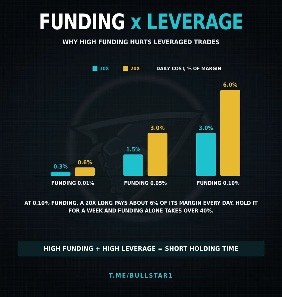 Daily funding cost as a percent of margin at 10x and 20x leverage