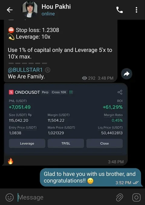Bullstar Signals VIP call: ONDOUSDT, +61.29% ROI